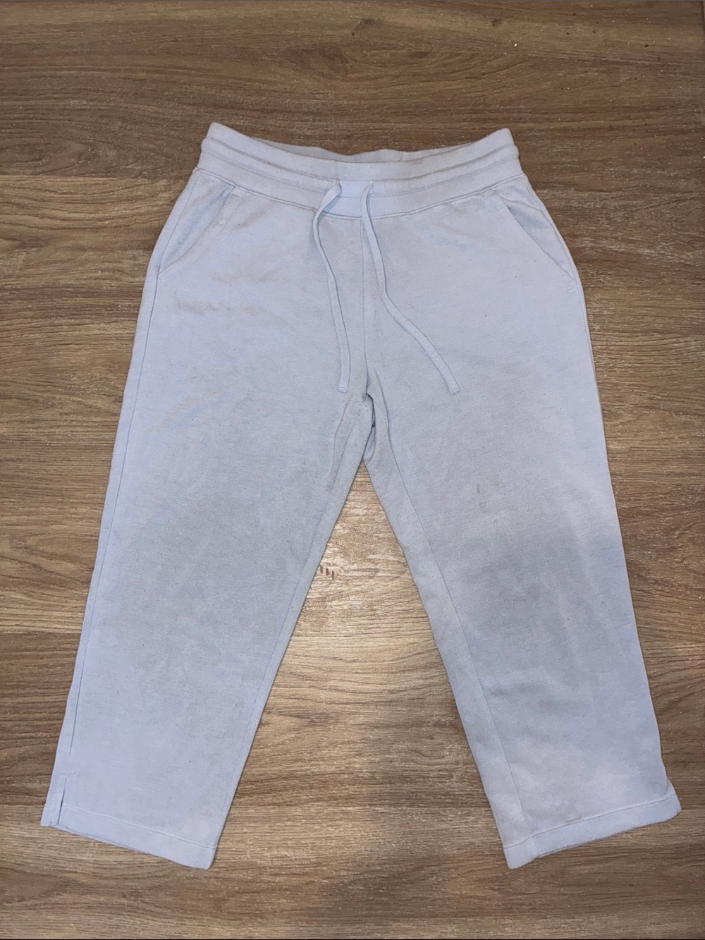 Women’s Light Blue Drawstring Joggers with Side Pockets